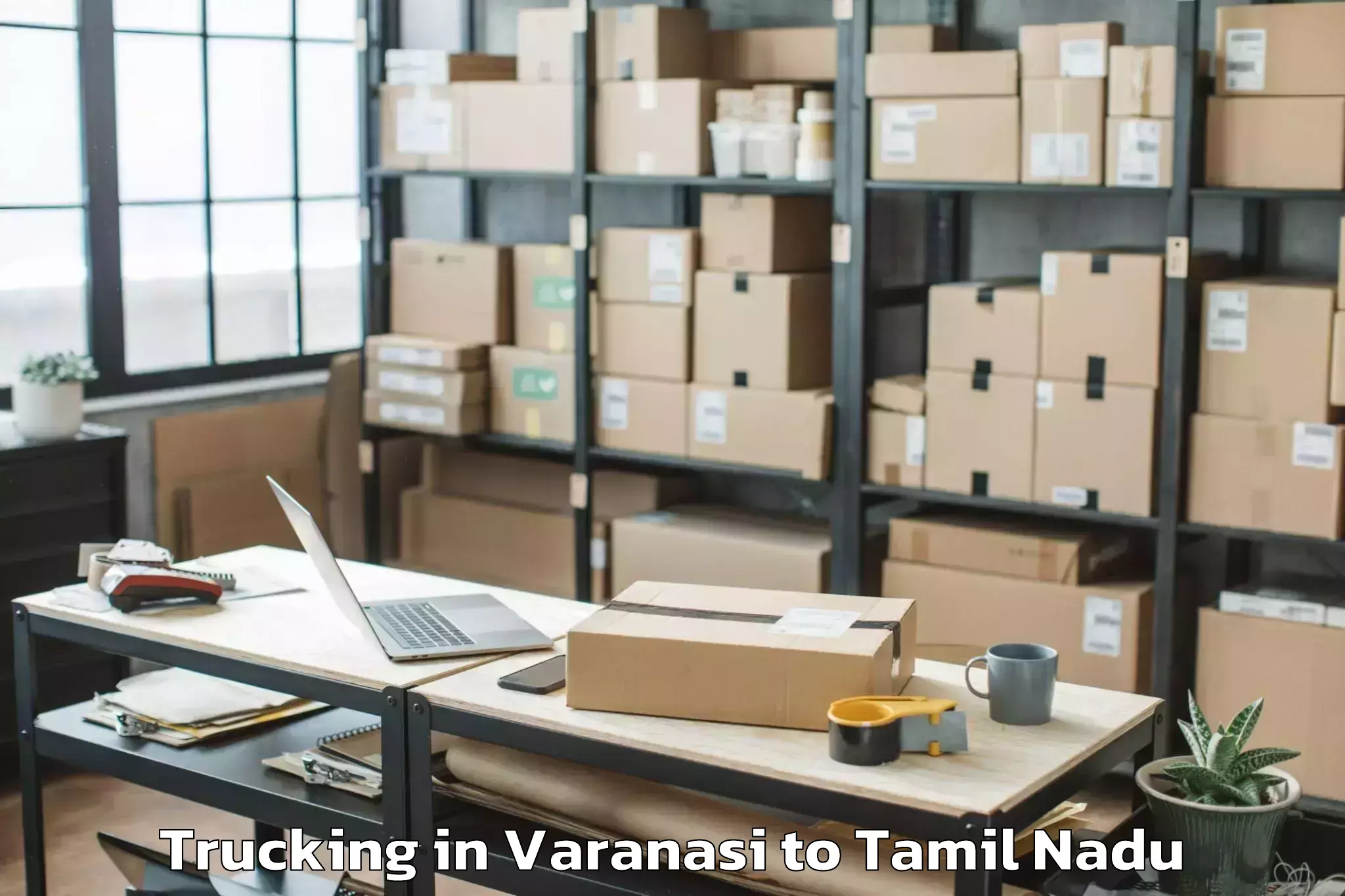 Top Varanasi to Kottaiyur Trucking Available